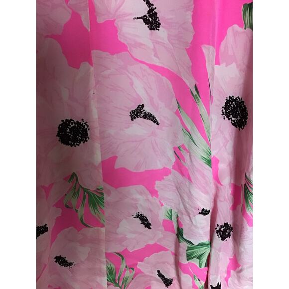 French Connection Women 100% Silk Floral Sleeveless Maxi Dress Sz. 2 Pink EUC - Picture 7 of 12